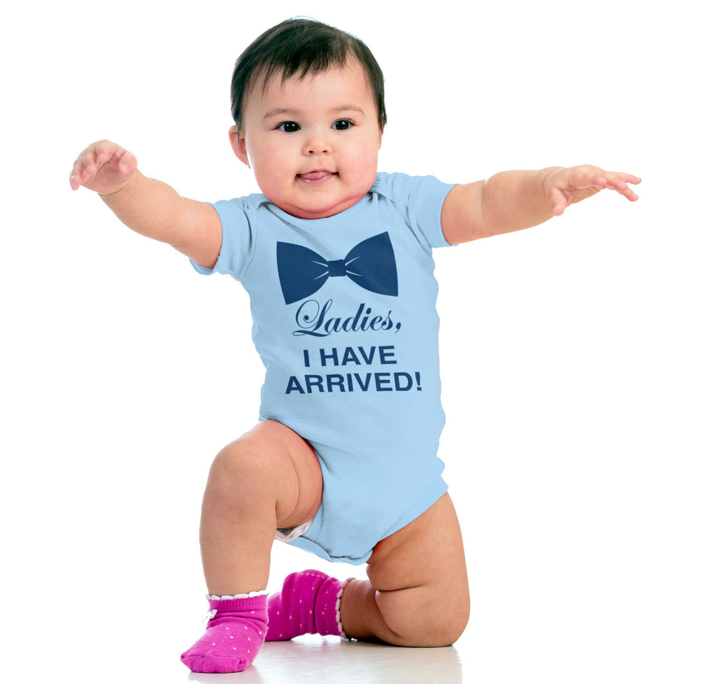 I Have Arrived Romper Bodysuit-Direct To Garment Print-Brisco Baby