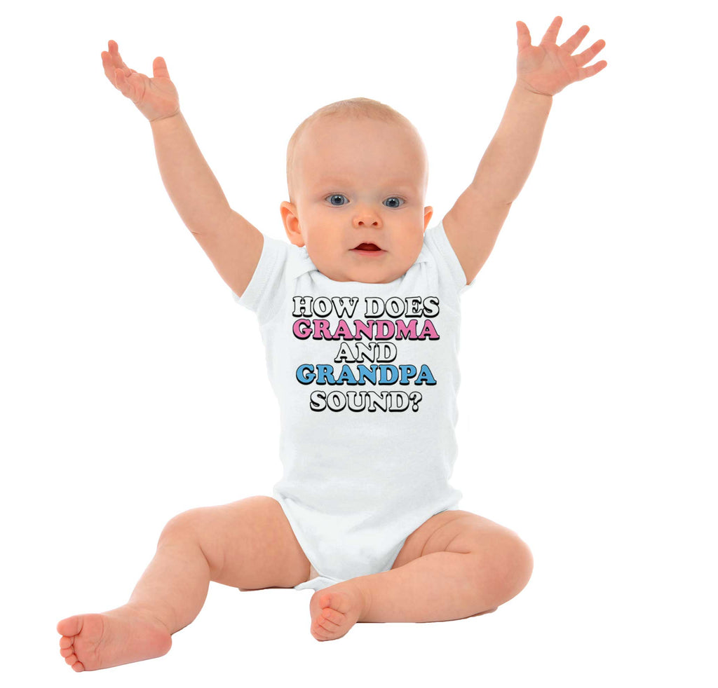 Grandma And Grandpa Sound Romper Bodysuit-Direct To Garment Print-Brisco Baby