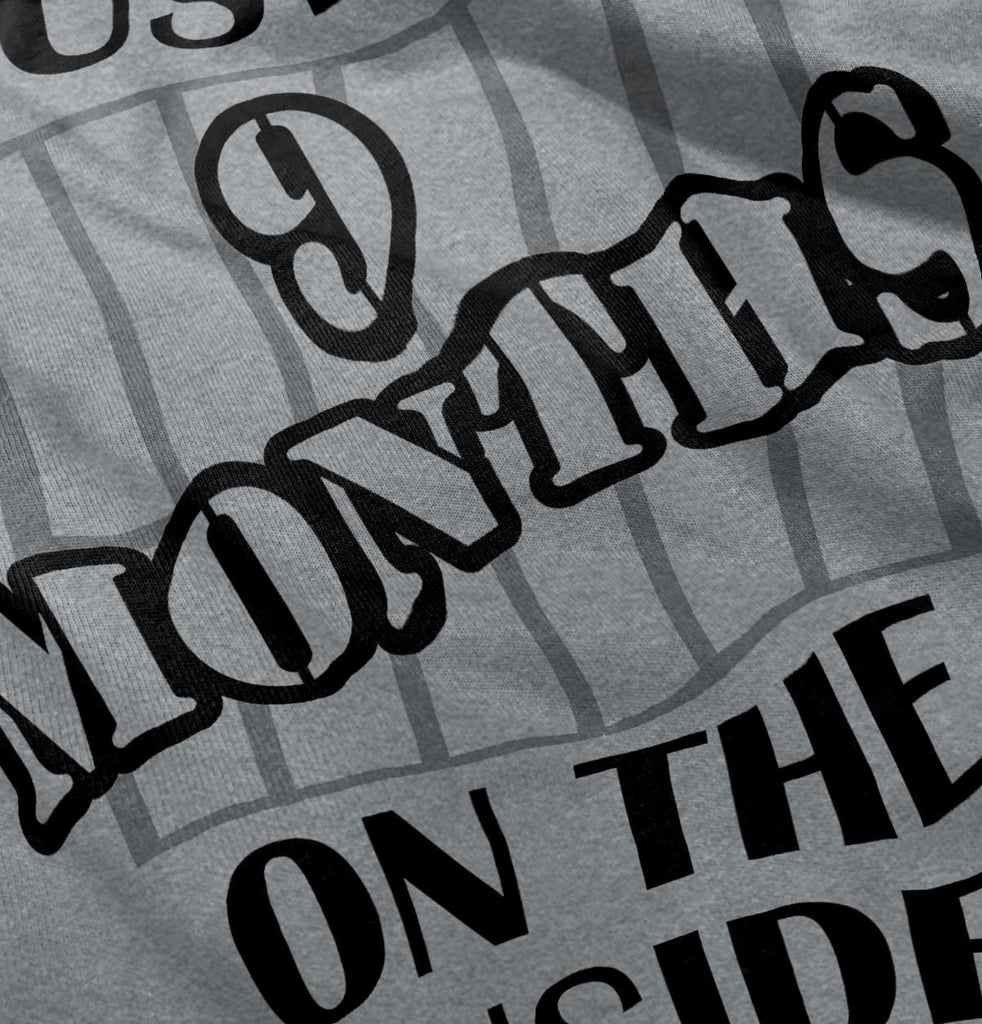 9 Months On The Inside Raglan Romper Bodysuit-Direct To Garment Print-Brisco Baby