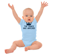The Prince Has Arrived Romper Bodysuit-Direct To Garment Print-Brisco Baby