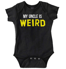 My Uncle Is Weird Romper Bodysuit-Direct To Garment Print-Brisco Baby