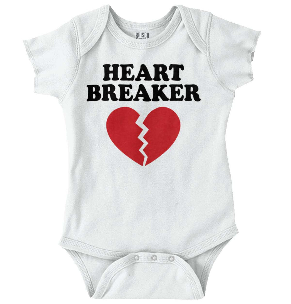 Heart Breaker Romper Bodysuit-Direct To Garment Print-Brisco Baby
