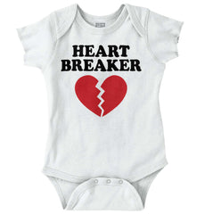 Heart Breaker Romper Bodysuit-Direct To Garment Print-Brisco Baby