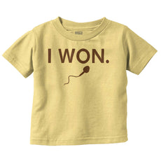 Won The Race Infant Toddler T Shirt-Direct To Garment Print-Brisco Baby