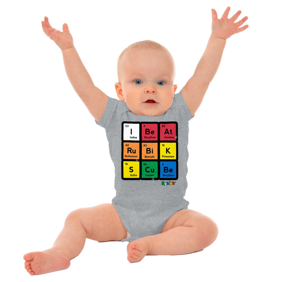 I Beat Rubik's Cube Romper Bodysuit-Direct To Garment Print-Brisco Baby
