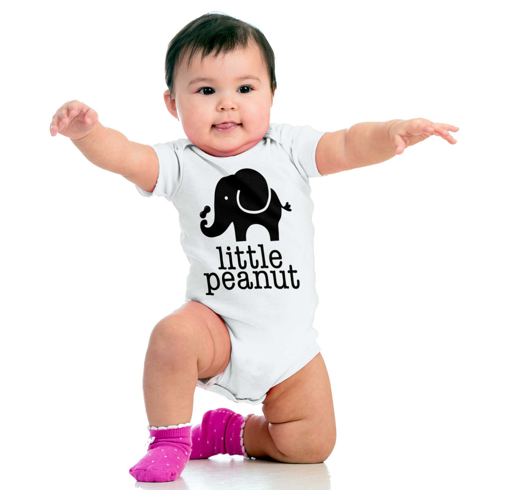 Elephant Peanut Romper Bodysuit-Direct To Garment Print-Brisco Baby