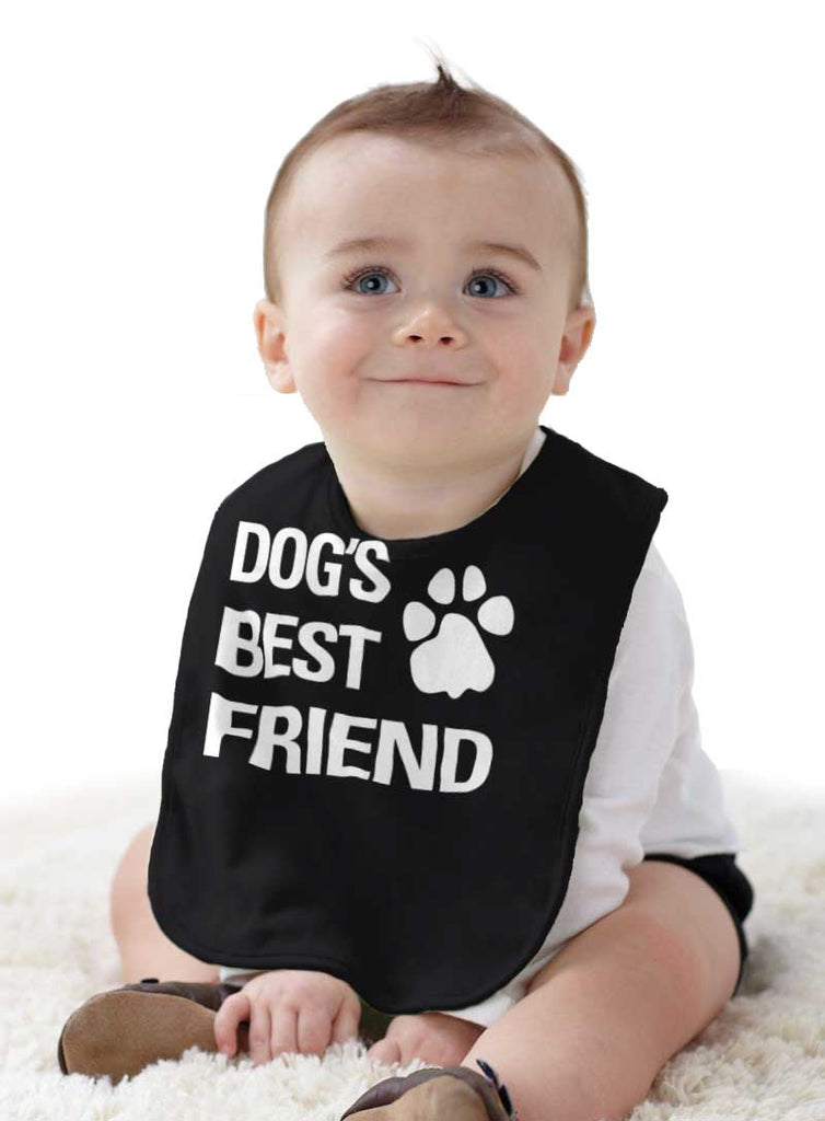 Dog's Best Friend Infant Baby Bib-Direct To Garment Print-Brisco Baby