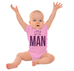 Little Man Romper Bodysuit-Direct To Garment Print-Brisco Baby