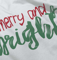 Merry And Bright Infant Toddler T Shirt-Direct To Garment Print-Brisco Baby