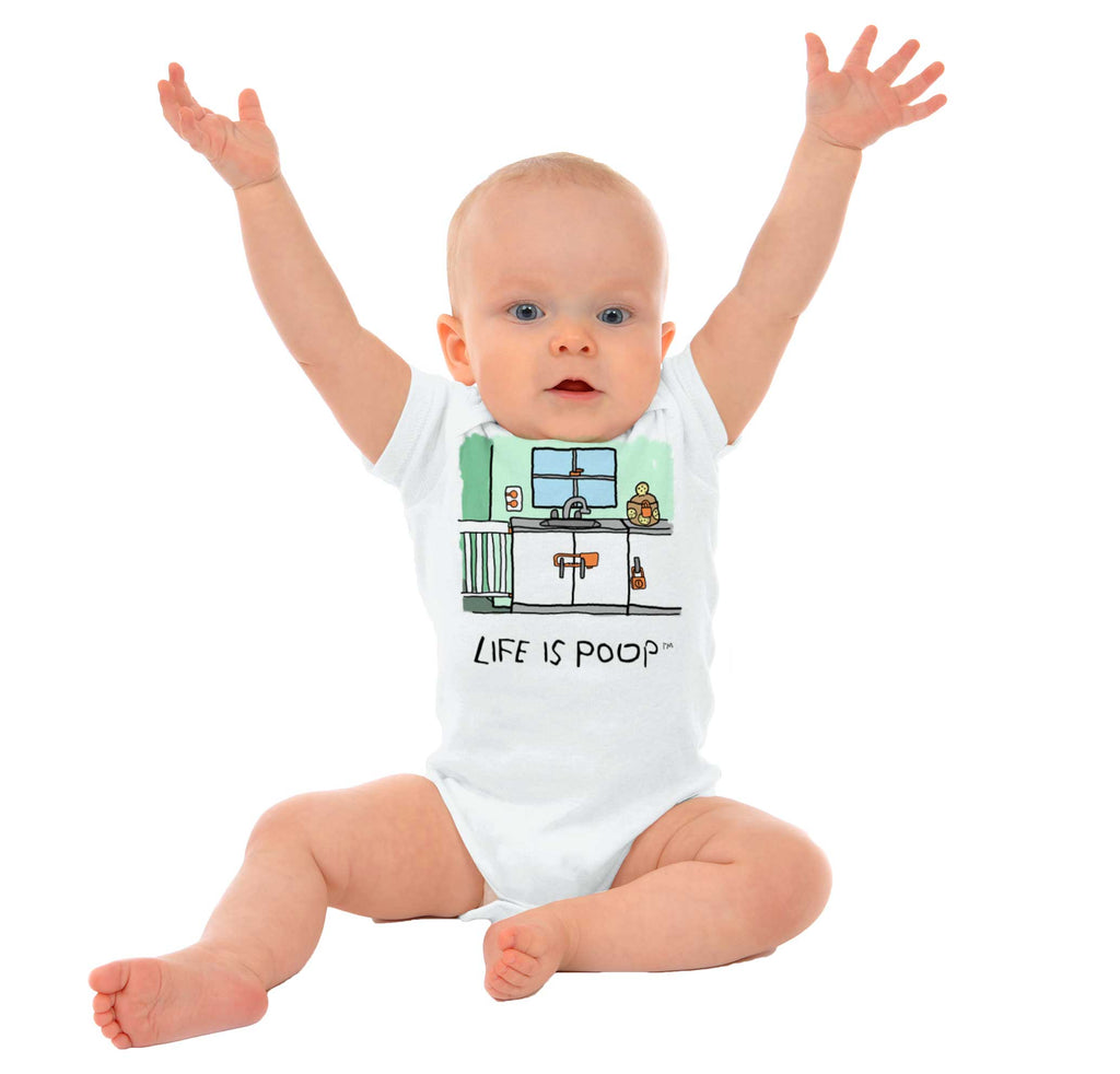 Safety Locks Romper Bodysuit-Direct To Garment Print-Brisco Baby