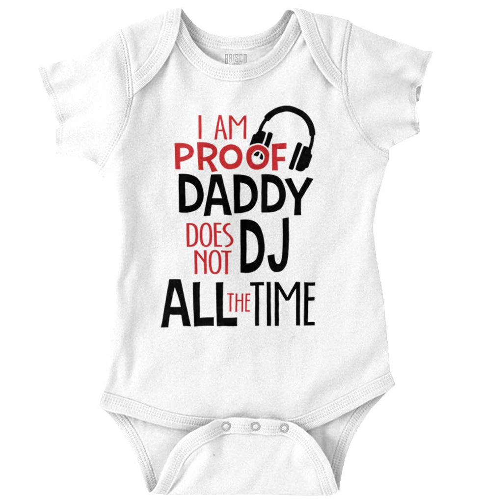 Daddy DJ Romper Bodysuit-Direct To Garment Print-Brisco Baby