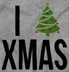 I Love Xmas Infant Toddler T Shirt-Direct To Garment Print-Brisco Baby