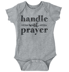 Handle With Prayer Romper Bodysuit-Direct To Garment Print-Brisco Baby