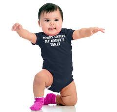 Daddy's Taken Romper Bodysuit-Direct To Garment Print-Brisco Baby