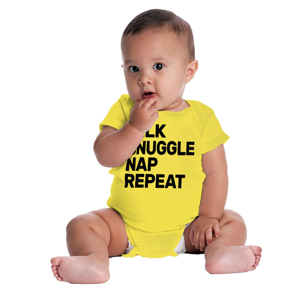 Milk Snuggle Nap Romper Bodysuit-Direct To Garment Print-Brisco Baby