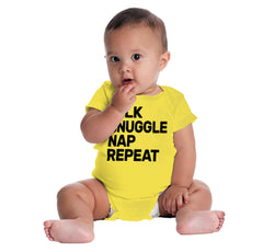 Milk Snuggle Nap Romper Bodysuit-Direct To Garment Print-Brisco Baby