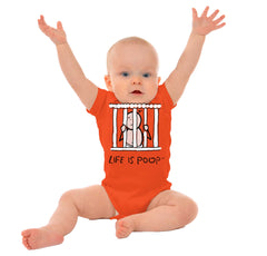 Jail Crib Romper Bodysuit-Direct To Garment Print-Brisco Baby