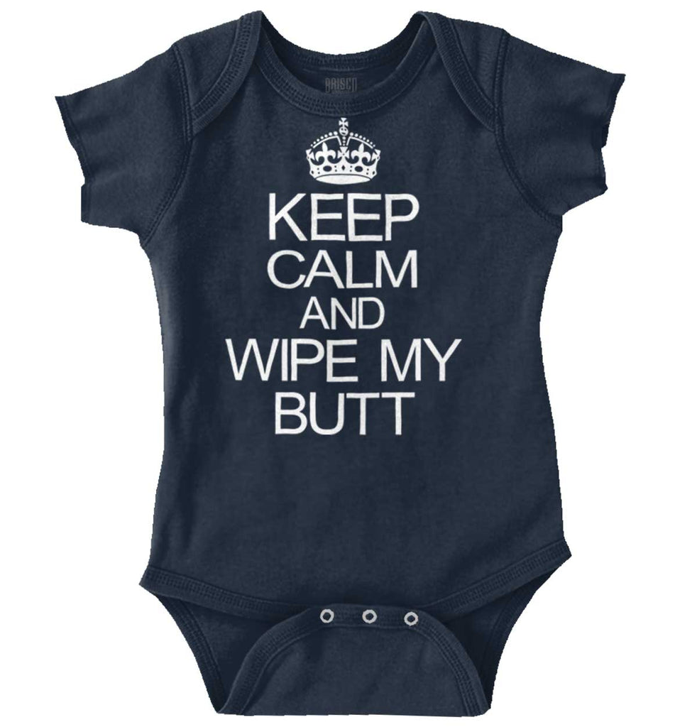 Wipe My Butt Romper Bodysuit-Direct To Garment Print-Brisco Baby