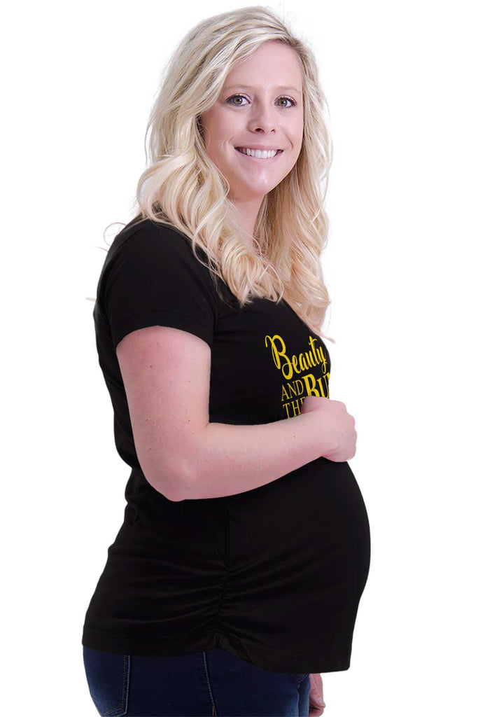 Beauty And The Bump Maternity T-Shirt-Direct To Garment Print-Brisco Baby