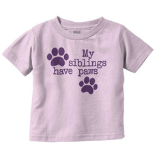 Siblings have paws Infant Toddler T Shirt-Direct To Garment Print-Brisco Baby