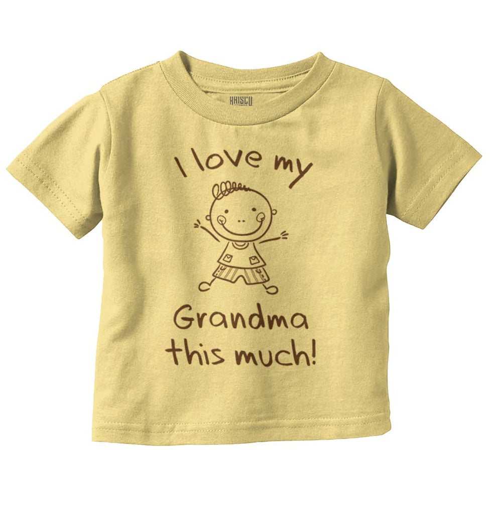 Love My Grandma Infant Toddler T Shirt-Direct To Garment Print-Brisco Baby