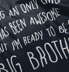Ready To Be A Big Brother Romper Bodysuit-Direct To Garment Print-Brisco Baby