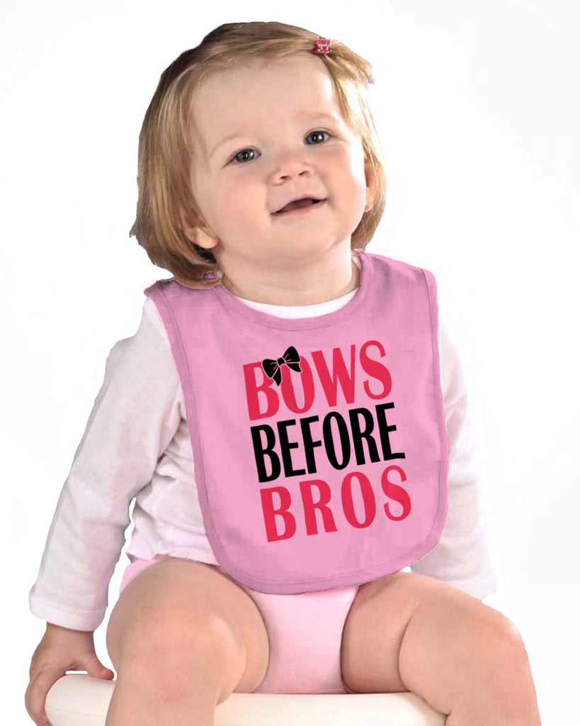 Bows Before Bros Infant Baby Bib-Direct To Garment Print-Brisco Baby