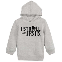 Stroll With Jesus Toddler Pullover Hoodie-Direct To Garment Print-Brisco Baby