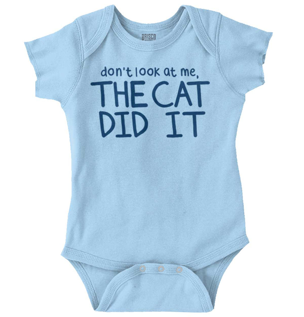 Cat Did It Romper Bodysuit-Direct To Garment Print-Brisco Baby