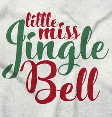 Little Miss Jingle Bell Infant Toddler T Shirt-Direct To Garment Print-Brisco Baby