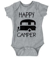 Happy Camper Romper Bodysuit-Direct To Garment Print-Brisco Baby