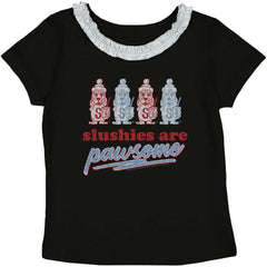 Pawsome Toddler Ruffled Trim T-Shirt-Direct To Garment Print-Brisco Baby