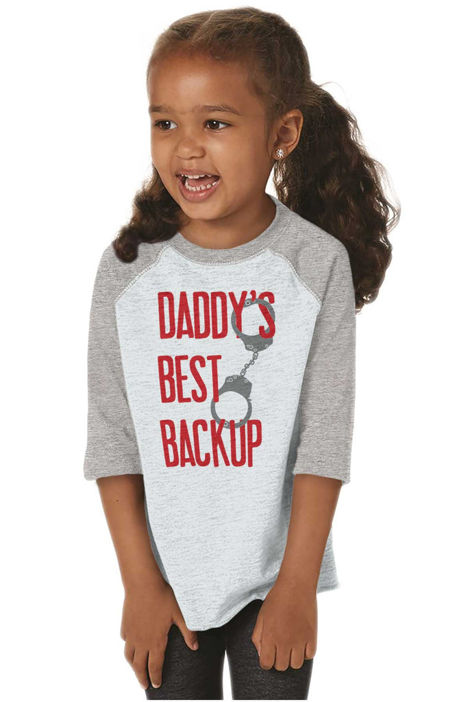 Daddy's Best Backup Toddler Baseball-Direct To Garment Print-Brisco Baby