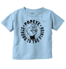 Popeye To The Finish Infant Toddler T Shirt-Direct To Garment Print-Brisco Baby