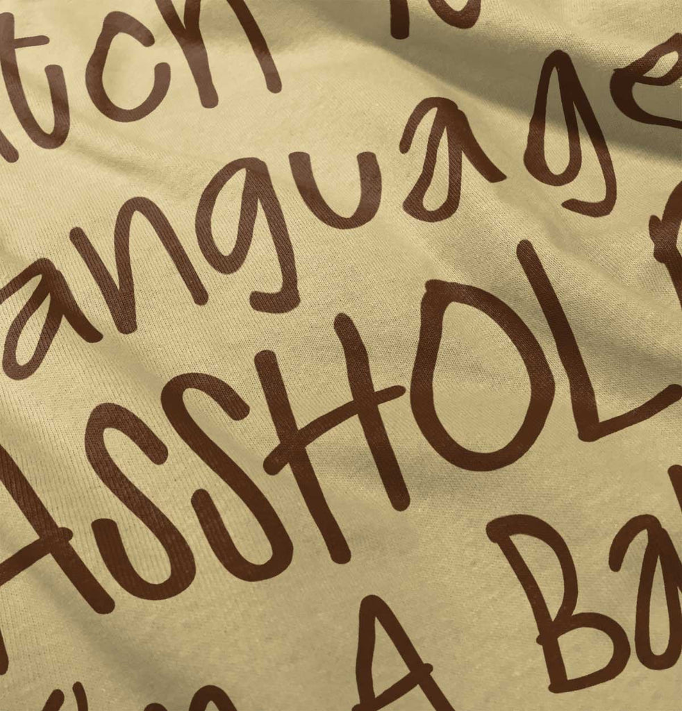 Watch The Language Romper Bodysuit-Direct To Garment Print-Brisco Baby