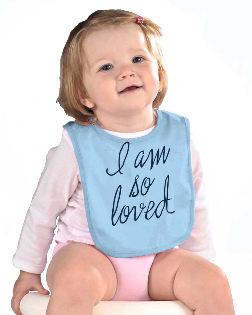 So Loved Infant Baby Bib-Direct To Garment Print-Brisco Baby