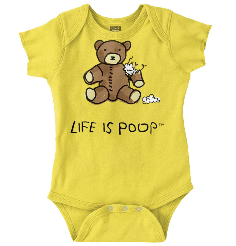 Ripped Teddy Bear Romper Bodysuit-Direct To Garment Print-Brisco Baby