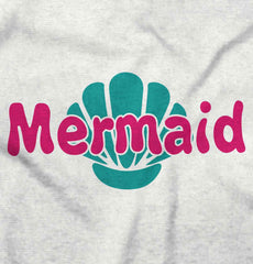 Mermaid Shell Infant Baby Bib-Direct To Garment Print-Brisco Baby