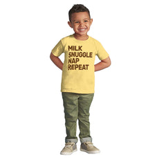 Milk Snuggle Nap Infant Toddler T Shirt-Direct To Garment Print-Brisco Baby