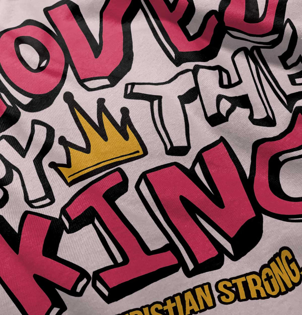 Loved By The King Trimmed Baby Bodysuit-Direct To Garment Print-Brisco Baby