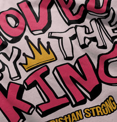 Loved By The King Trimmed Baby Bodysuit-Direct To Garment Print-Brisco Baby