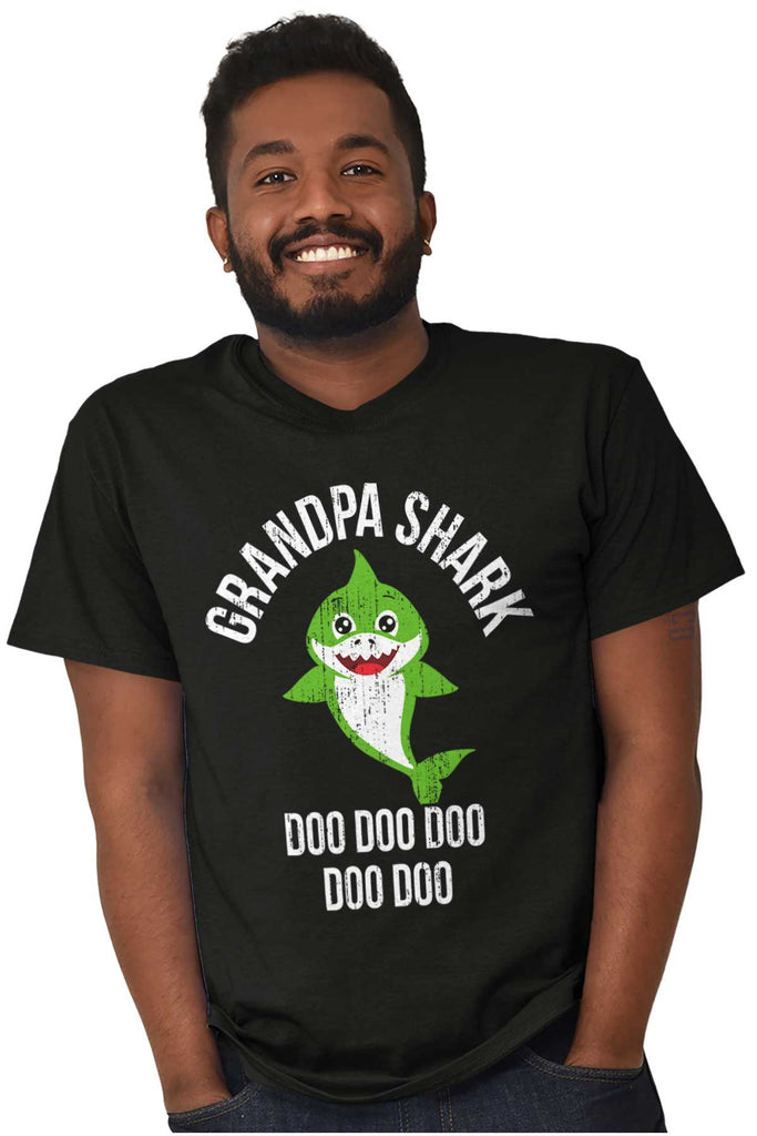 Cartoon Grandpa Shark T Shirt-Direct To Garment Print-Brisco Baby