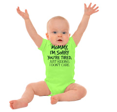 I'm Sorry You're Tired Romper Bodysuit-Direct To Garment Print-Brisco Baby