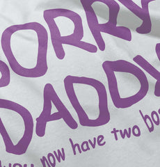 Sorry Daddy Toddler Ruffle Bottom Tee-Direct To Garment Print-Brisco Baby