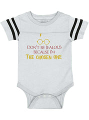 Jealous Of Chosen One Football Romper Bodysuit-Direct To Garment Print-Brisco Baby