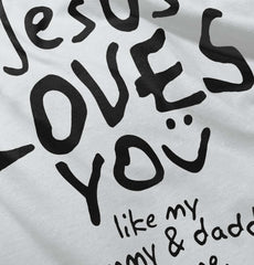 Jesus Loves You Infant Baby Bib-Direct To Garment Print-Brisco Baby