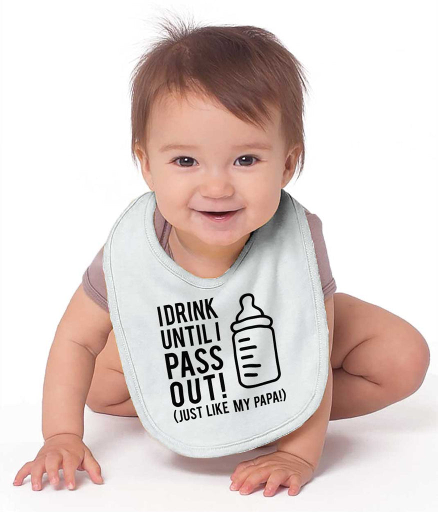 Drink Until I Pass Out Infant Baby Bib-Direct To Garment Print-Brisco Baby