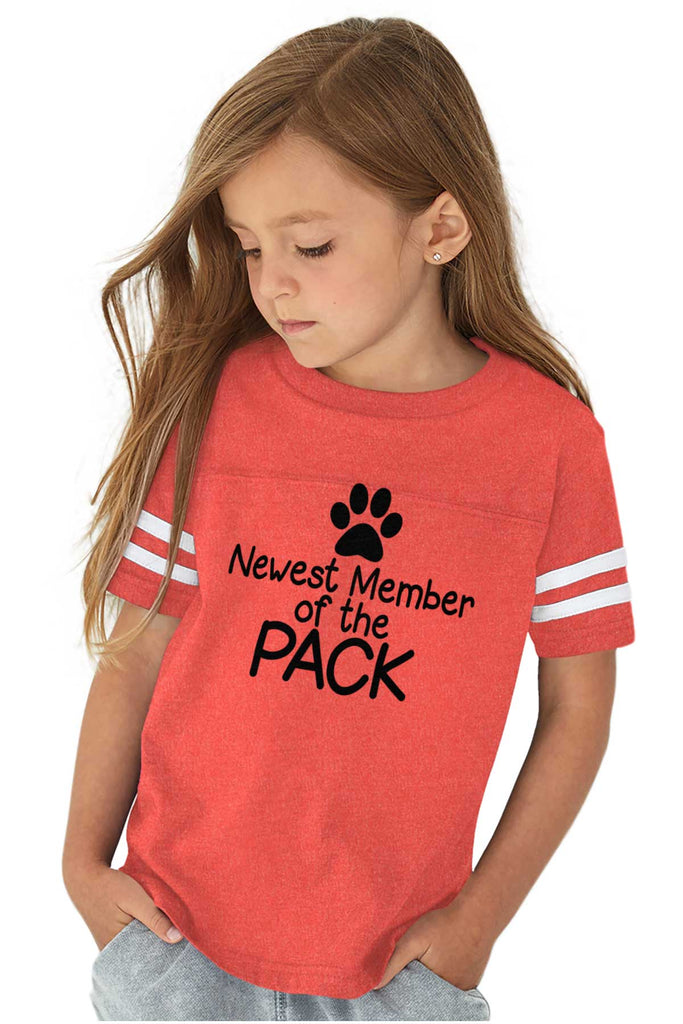 Member of the Pack Toddler Football Jersey Tee-Direct To Garment Print-Brisco Baby
