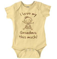 Love My Grandma Romper Bodysuit-Direct To Garment Print-Brisco Baby