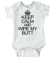 Wipe My Butt Romper Bodysuit-Direct To Garment Print-Brisco Baby